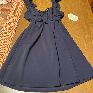 Elegant Navy Blue Juniors Dress